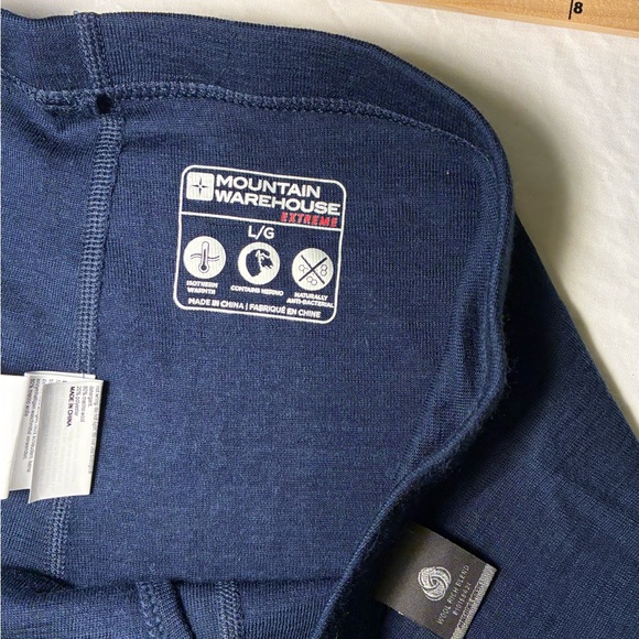 Mountain Warehouse Extreme Men's Wool Rich Blend Base Layer Navy Blue Large - Picture 7 of 9